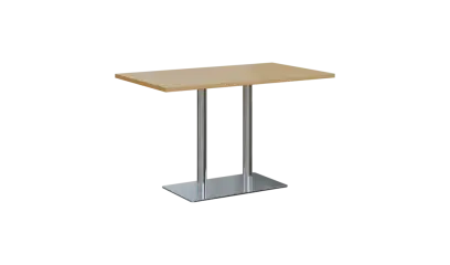 RGT 52 stůl hranatý, noha trubková, nerez, deska 25 mm, široký 1200 mm, javor horský